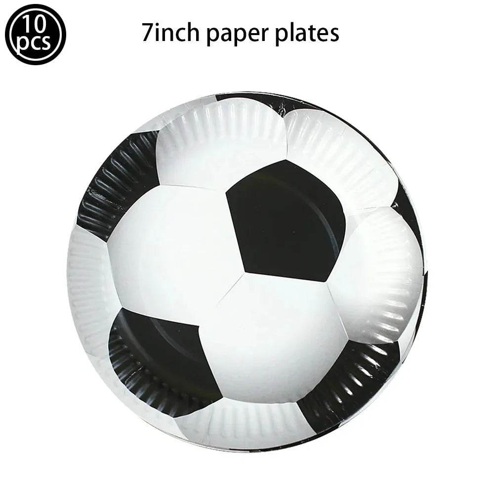 Soccer Theme Disposable Tableware Set - Eco Gamer Party Gear - Iron Phoenix GHG