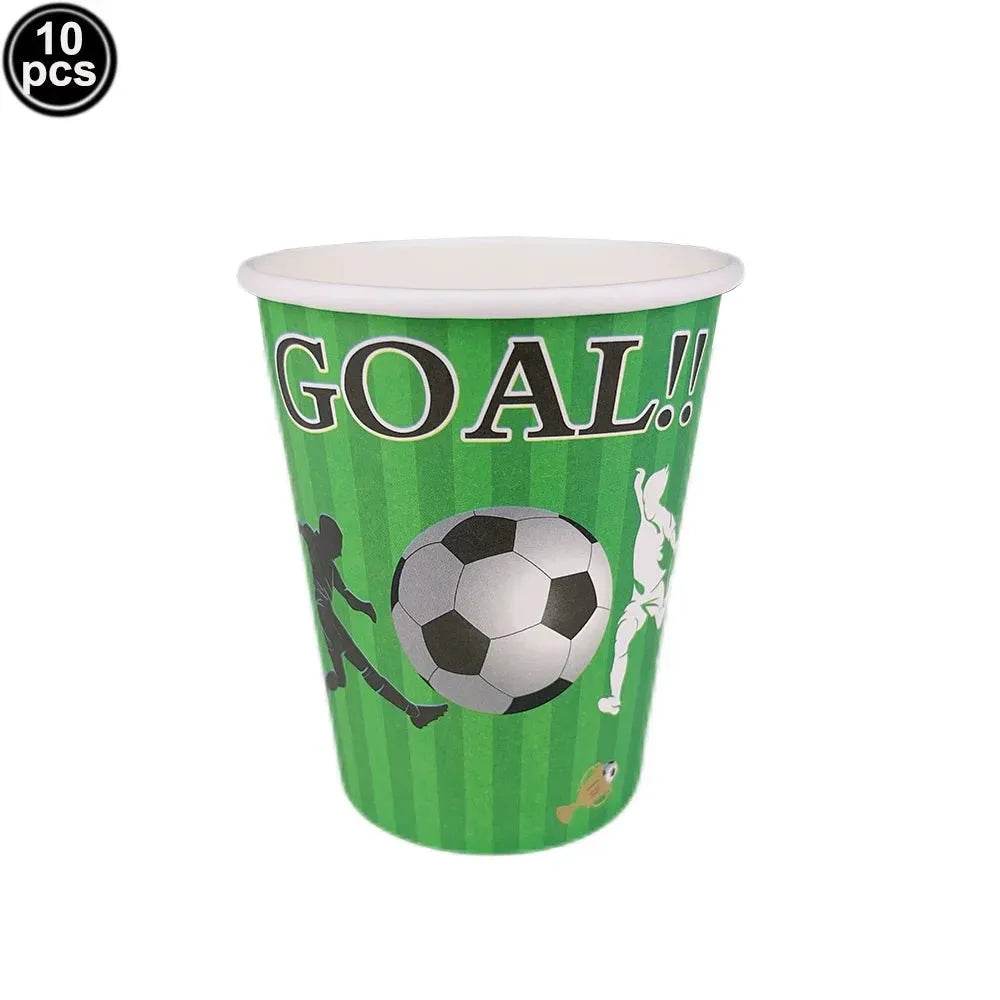 Soccer Theme Disposable Tableware Set - Eco Gamer Party Gear - Iron Phoenix GHG