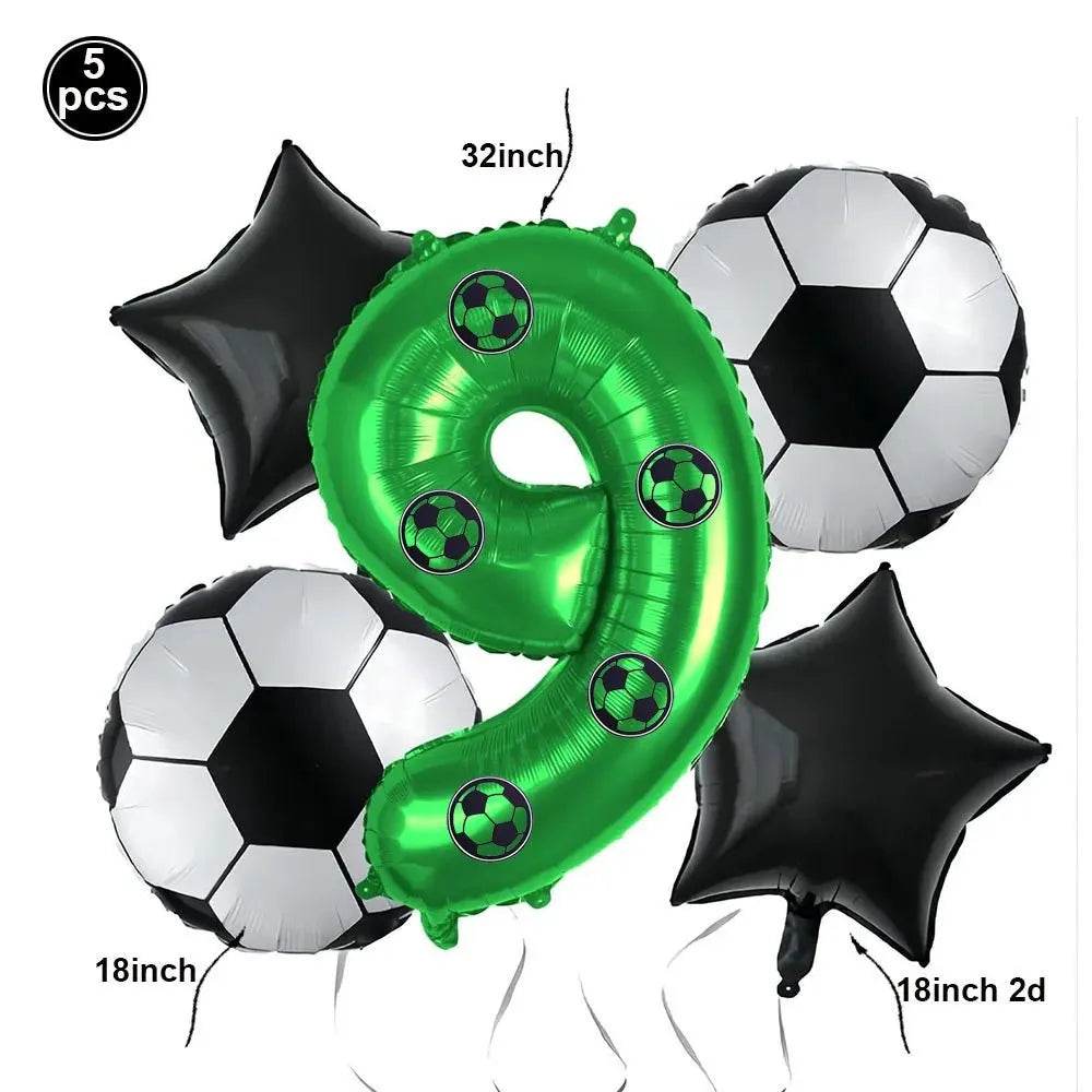 Soccer Theme Disposable Tableware Set - Eco Gamer Party Gear - Iron Phoenix GHG