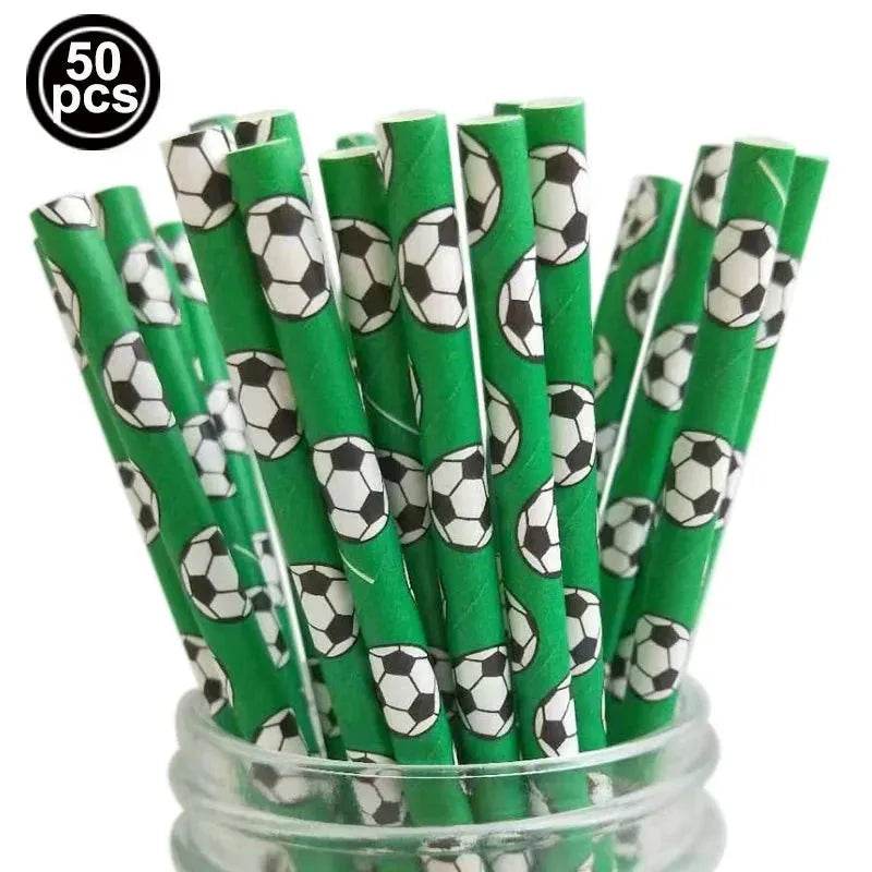 Soccer Theme Disposable Tableware Set - Eco Gamer Party Gear - Iron Phoenix GHG