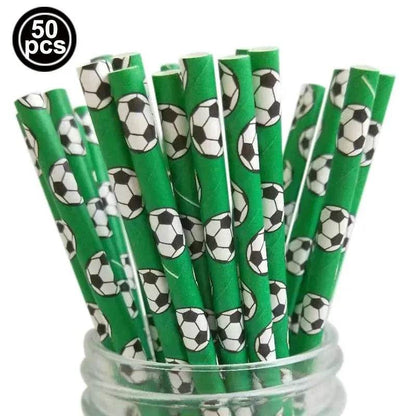 Soccer Theme Disposable Tableware Set - Eco Gamer Party Gear - Iron Phoenix GHG