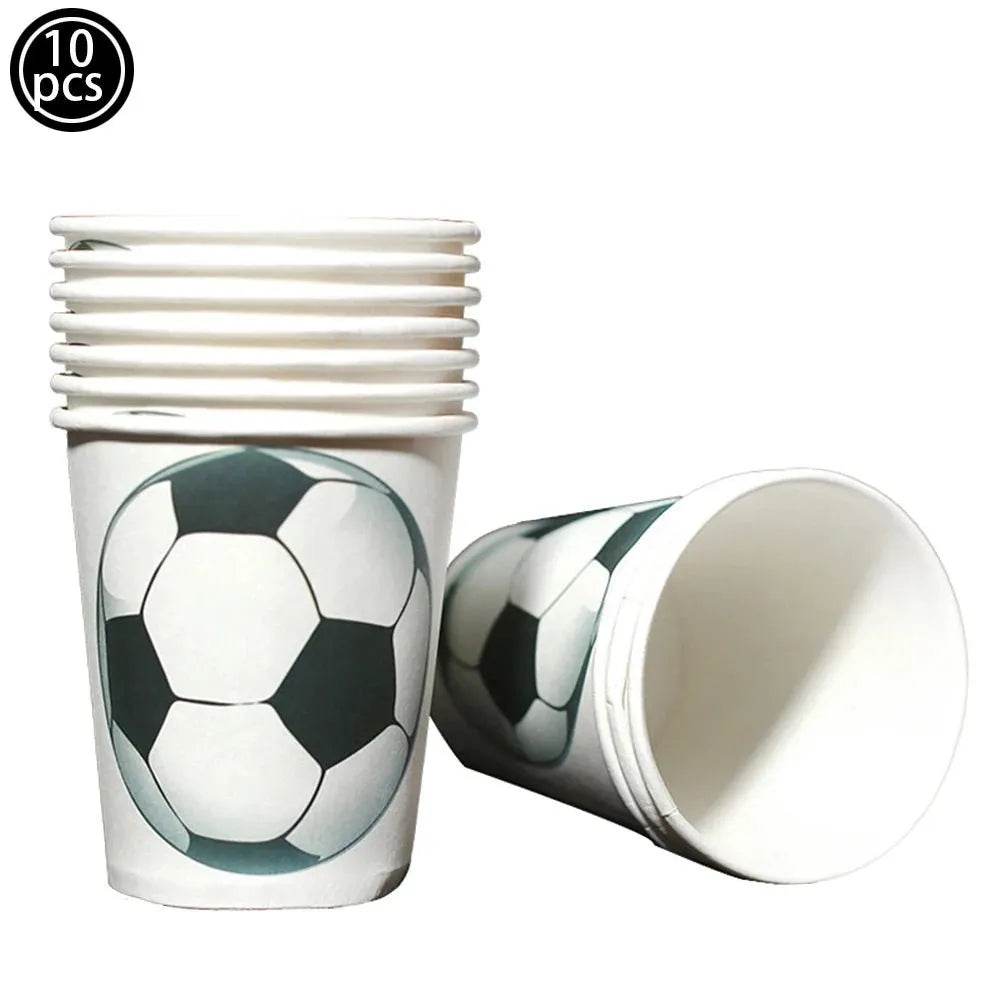 Soccer Theme Disposable Tableware Set - Eco Gamer Party Gear - Iron Phoenix GHG