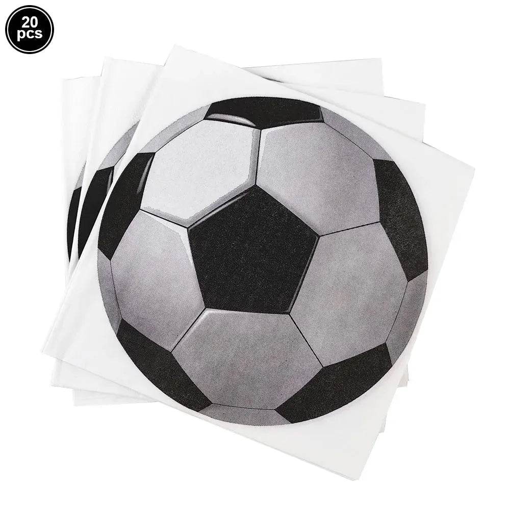 Soccer Theme Disposable Tableware Set - Eco Gamer Party Gear - Iron Phoenix GHG