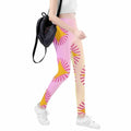 Pink Sunburst Leggings | Sunny Yoga and Gaming Tights - Image 4