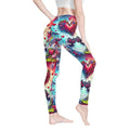Gamer Heart Print Leggings | Love Gaming Yoga Tights - Image 2
