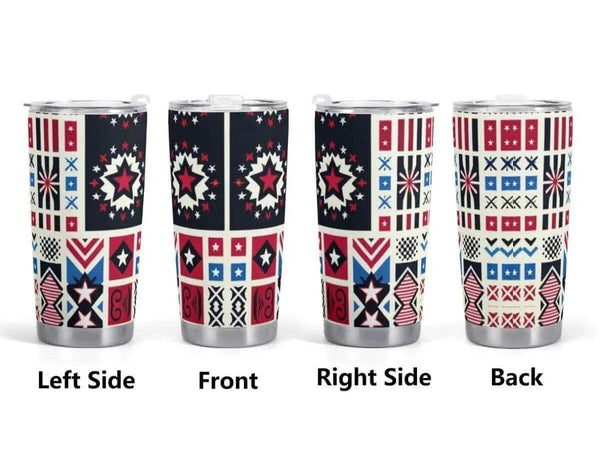Patriotic Star Tumbler | 20oz Insulated Travel Mug - Iron Phoenix GHG
