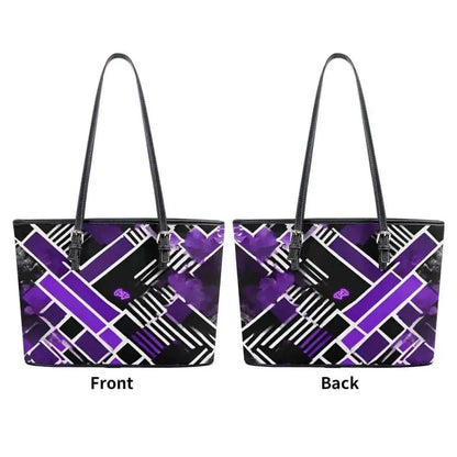 Stylish Purple and Black Tote Bag for Everyday Use - Iron Phoenix GHG
