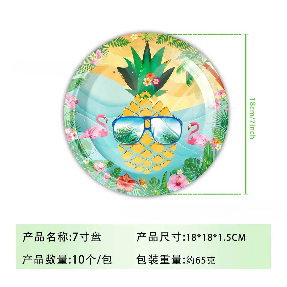 Summer Hawaiian Pineapple Leaf Tableware Set - Eco Gamer Party Gear - Iron Phoenix GHG