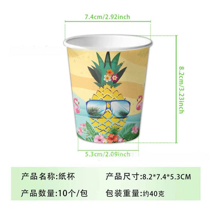 Summer Hawaiian Pineapple Leaf Tableware Set - Eco Gamer Party Gear - Iron Phoenix GHG