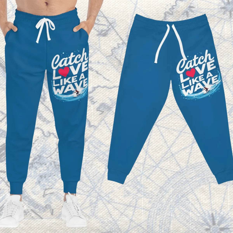 Surfer Athleticwear Joggers | “Catch Love Like a Wave” Pants - Iron Phoenix GHG