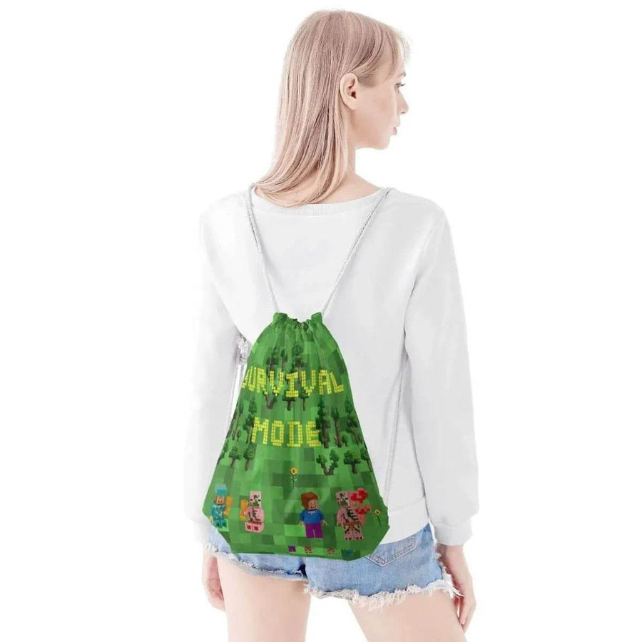 Survival Game Zip Hoodie | Pixel Block World Sweatshirt - Iron Phoenix GHG
