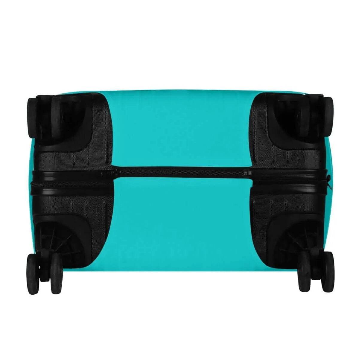 Teal Luggage Cover with Gaming Family Rules - Stylish Travel Accessory - Iron Phoenix GHG