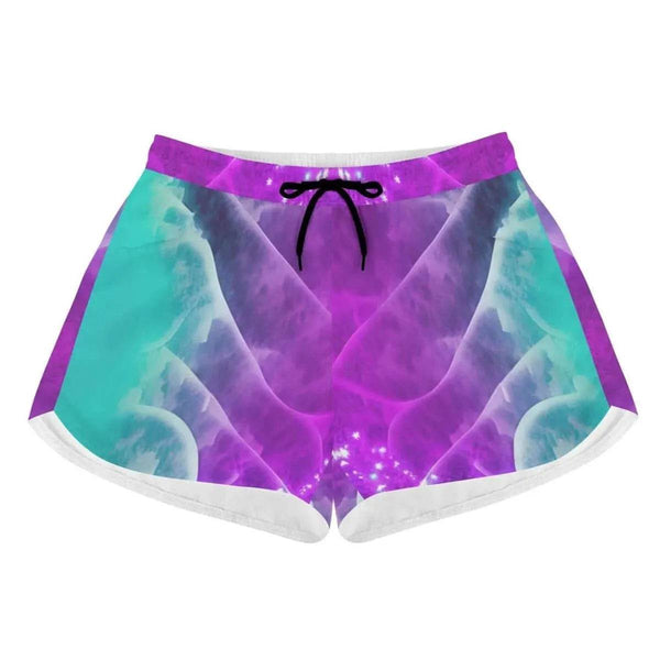 Teal & Purple Beach Shorts - Gamer Chic Style - Iron Phoenix GHG