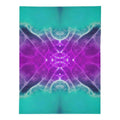 Sacred Geometry Blanket | Teal Purple Yoga Gaming Throw - Image 3