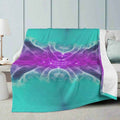 Sacred Geometry Blanket | Teal Purple Yoga Gaming Throw - Image 2