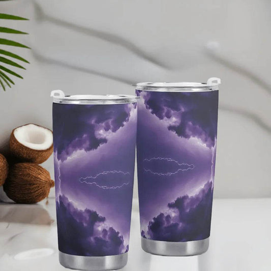 Thunderous Twilight Tumbler - 600ML Travel Mug - Iron Phoenix GHG