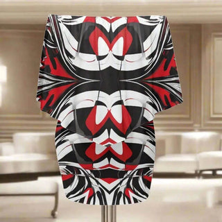 "Kinetic Swirl" Abstract Print Wrap Dress| Iron Phoenix GHG - Iron Phoenix GHG