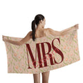Personalized Beach Towel – MRS Floral, Ultra-Soft Quick-Dry Comfort - Image 1