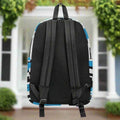 Blue Abstract Backpack | Modern Gamer School Bag - Image 6