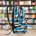 Blue Abstract Backpack | Modern Gamer School Bag - Image 4