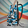 Blue Abstract Backpack | Modern Gamer School Bag - Image 3
