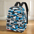Blue Abstract Backpack | Modern Gamer School Bag - Image 2