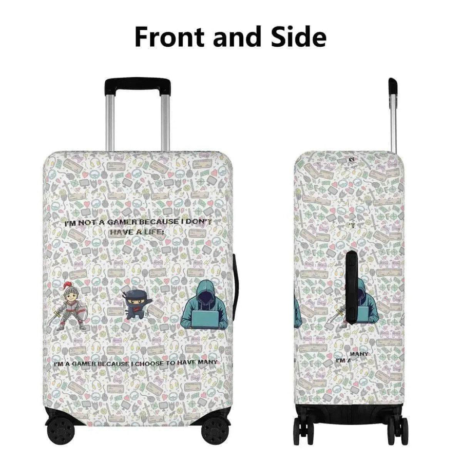 Gamer Slogan Luggage Cover | Funny Travel Protector - Iron Phoenix GHG