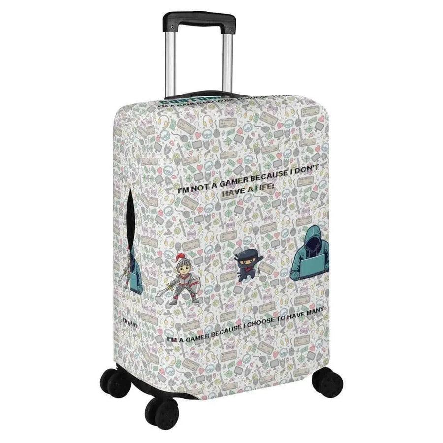 Gamer Slogan Luggage Cover | Funny Travel Protector - Iron Phoenix GHG