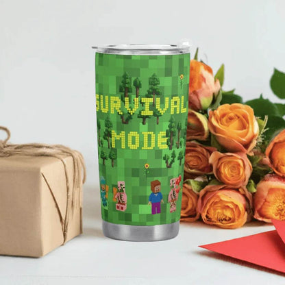 Travel Mug for Gamers - Survival Mode Car Cup Perfect Epic Gaming Gift - Iron Phoenix GHG
