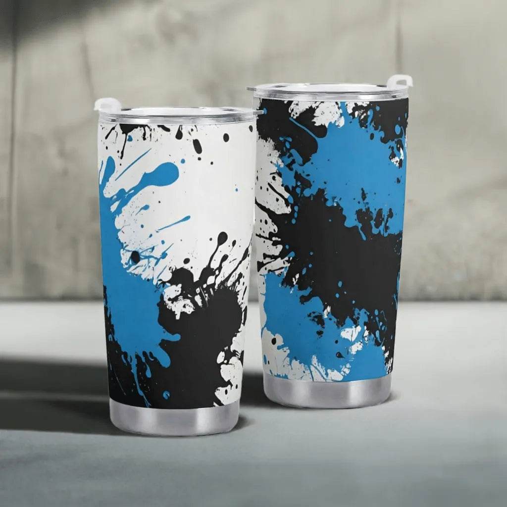 Travel Mug, Paint Splatter, Eco-Friendly Gamer Style - Iron Phoenix GHG