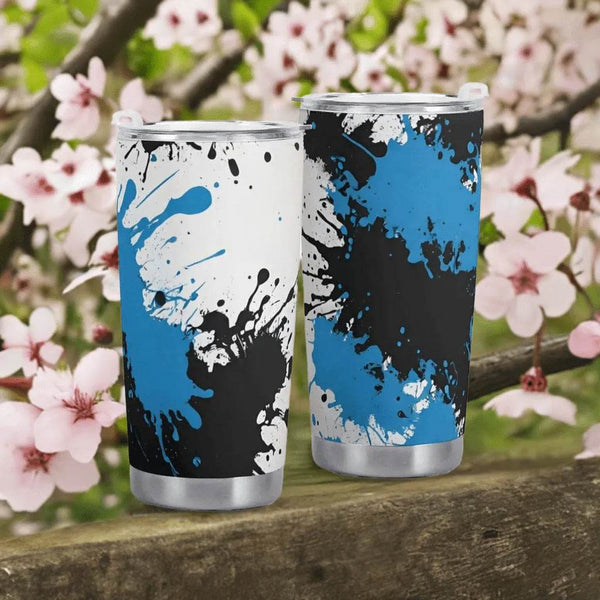 Travel Mug, Paint Splatter, Eco-Friendly Gamer Style - Iron Phoenix GHG