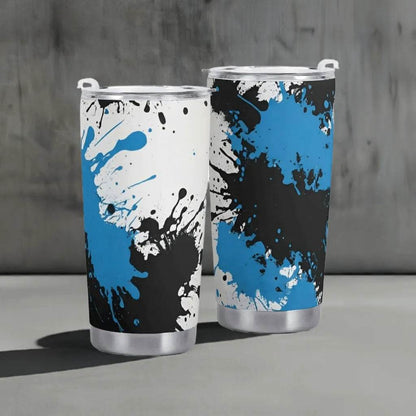 Travel Mug, Paint Splatter, Eco-Friendly Gamer Style - Iron Phoenix GHG