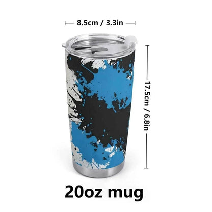 Travel Mug, Paint Splatter, Eco-Friendly Gamer Style - Iron Phoenix GHG