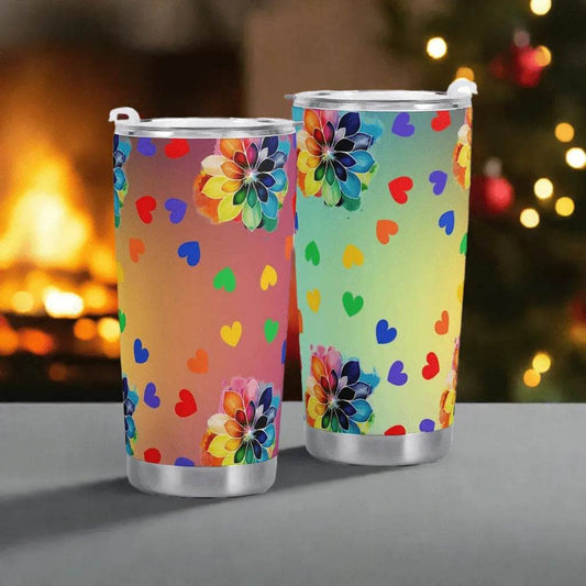 Tumbler Cups, Rainbow Cheer, Eco-Friendly Fun - Iron Phoenix GHG