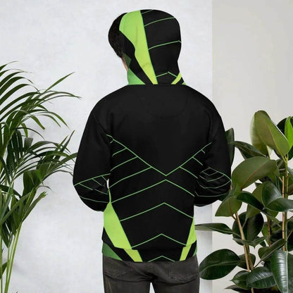 "Neon Grid" Unisex brushed Fleece Hoodie | Iron Phoenix - Iron Phoenix GHG