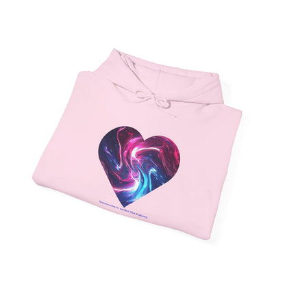 Galaxy Heart Hoodie - Cosmic Gamer Apparel for Comfort and Style