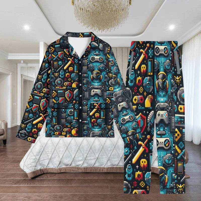Unisex Teal Gamer Pajamas - Cozy | 2025 - Iron Phoenix GHG