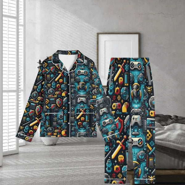 Unisex Teal Gamer Pajamas - Cozy | 2025 - Iron Phoenix GHG