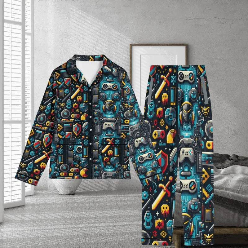 Unisex Teal Gamer Pajamas - Cozy | 2025 - Iron Phoenix GHG