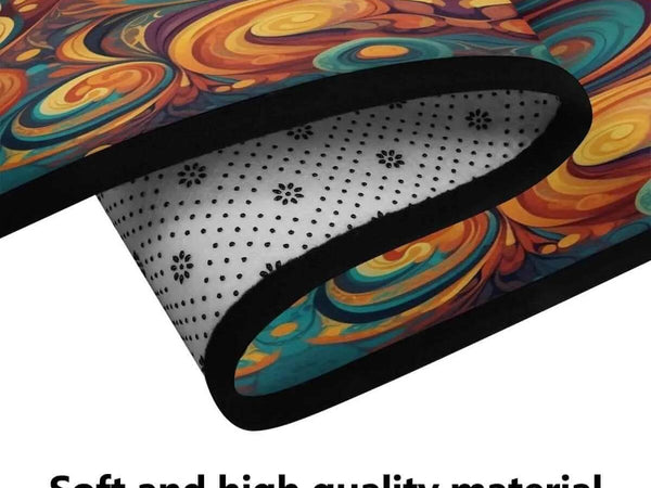 Psychedelic Fractal Rug | Gaming and Yoga Floor Mat - Iron Phoenix GHG