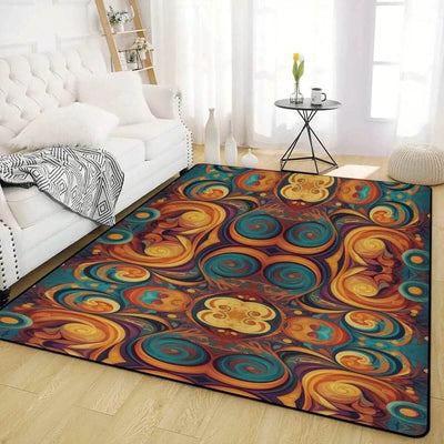 Psychedelic Fractal Rug | Gaming and Yoga Floor Mat - Iron Phoenix GHG