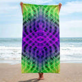 "Electric Grid" Quick-Dry Beach Towel| Iron Phoenix GHG - Image 1