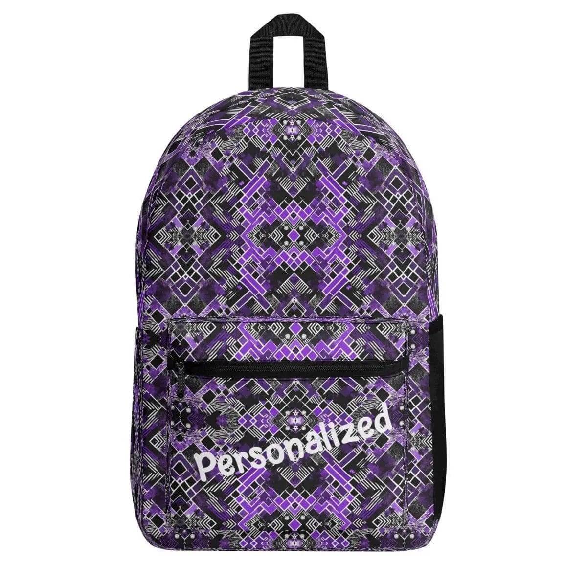 Vintage Purple and Black Backpack Stylish Retro Design for Everyday Use - Iron Phoenix GHG