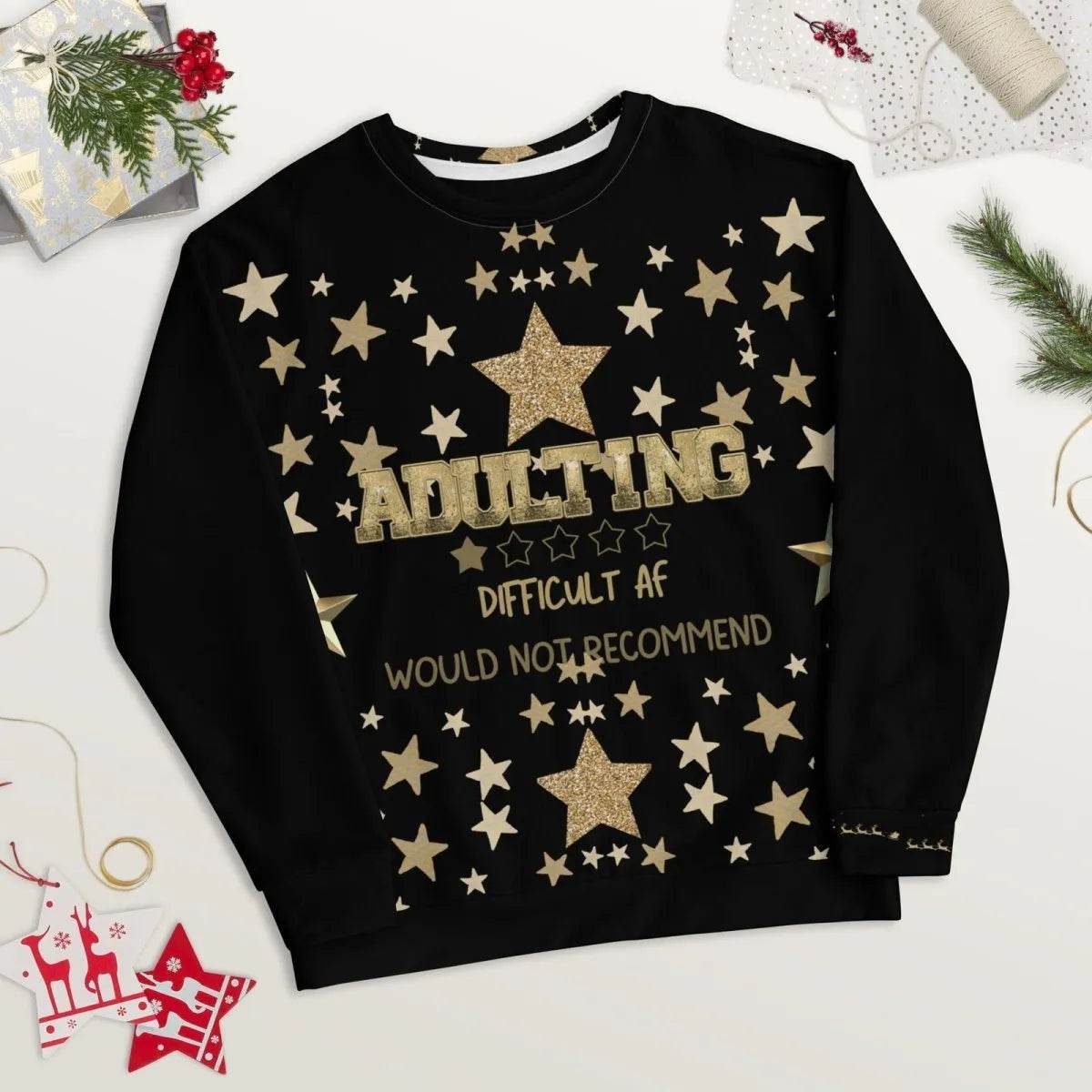 Sarcastic Christmas Sweater with Adult Humor