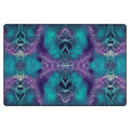 Vivid Whirls Abstract Teal and Purple Area Rug | Home Decor - Image 2