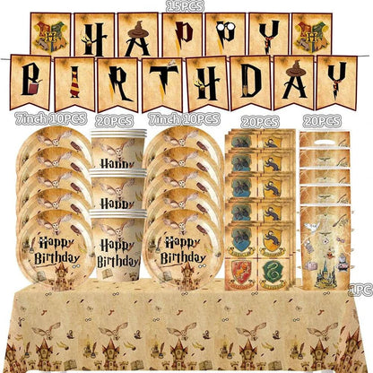 White Gold Party Tableware Set - Eco Gamer Birthday Gear - Iron Phoenix GHG