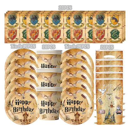 White Gold Party Tableware Set - Eco Gamer Birthday Gear - Iron Phoenix GHG