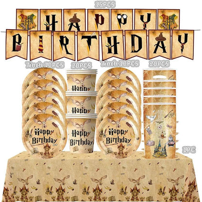 White Gold Party Tableware Set - Eco Gamer Birthday Gear - Iron Phoenix GHG
