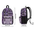 Purple Geometric Backpack | Modern Gamer School Bag - Image 6