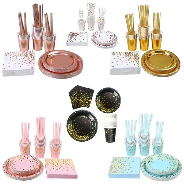 Winter Wonderland Birthday Dinnerware Set - Eco Gamer Party Gear - Iron Phoenix GHG